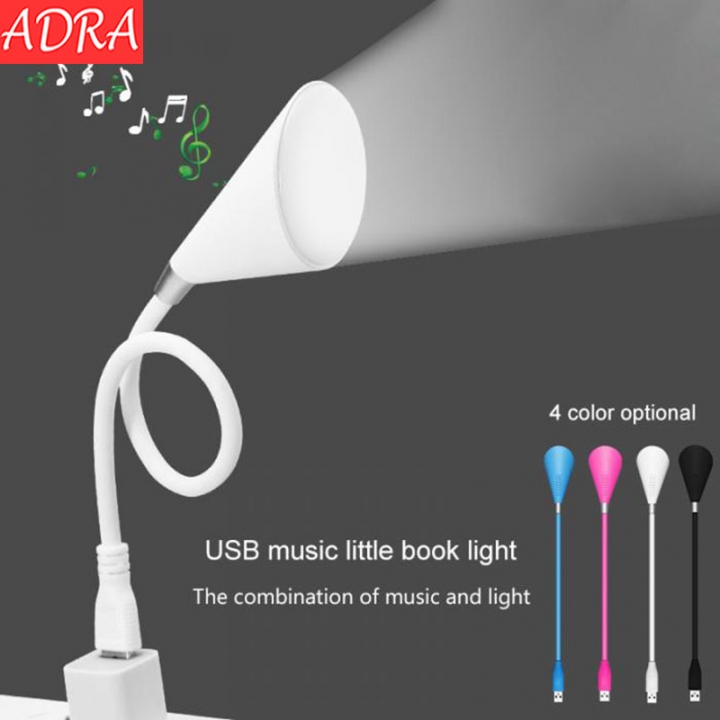 ADRA USB Port Night Light With Bluetooth Speaker Desk Table LED Light Sound Lamp With Music Speaker