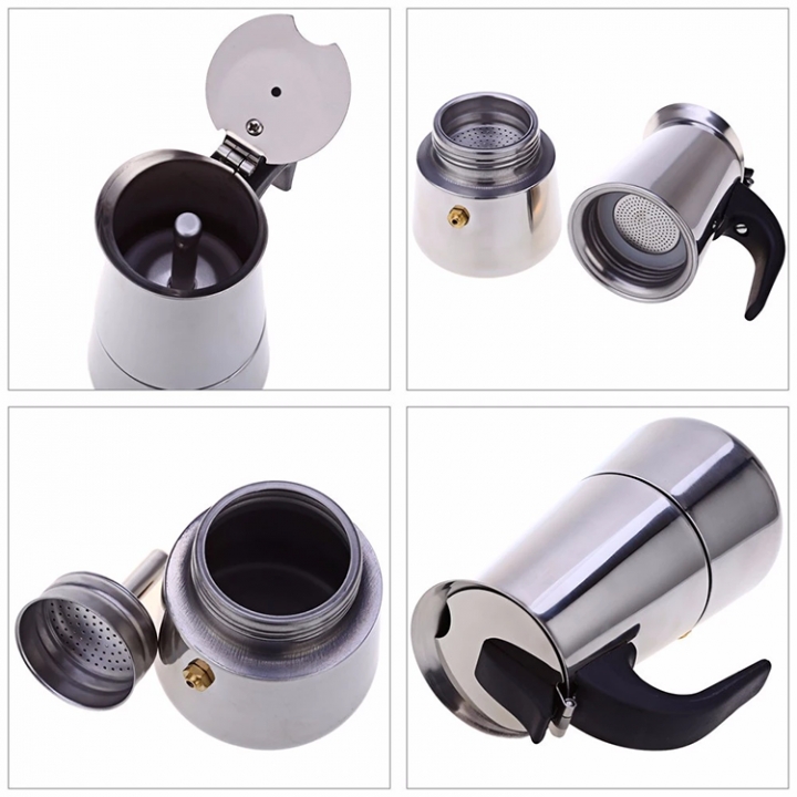 ADRA 100/200/300/450ML Moka Espresso Coffee Maker Coffee Pot Percolator Tools Cafetiere Pot Moka Pot