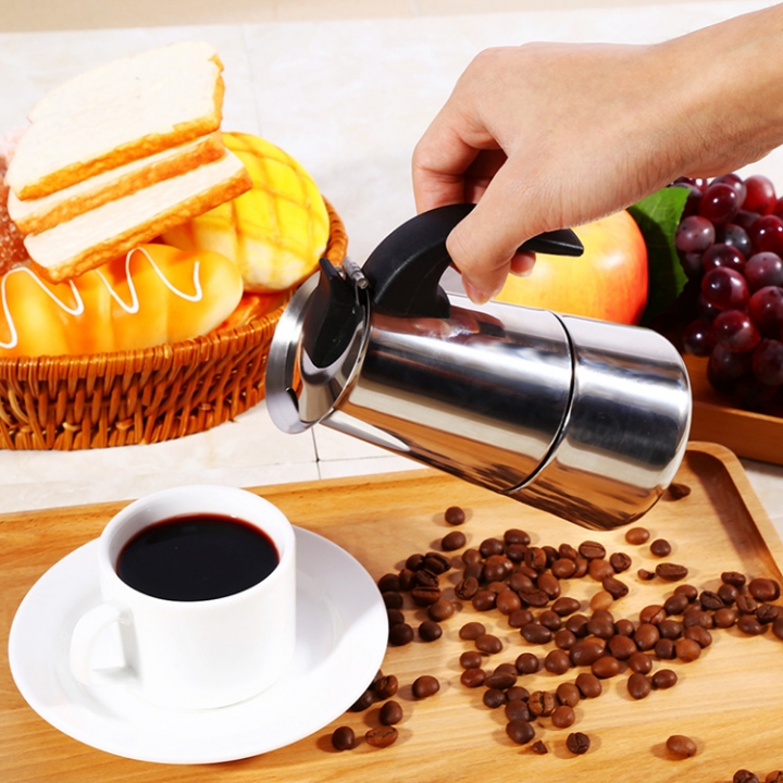 ADRA 100/200/300/450ML Moka Espresso Coffee Maker Coffee Pot Percolator Tools Cafetiere Pot Moka Pot