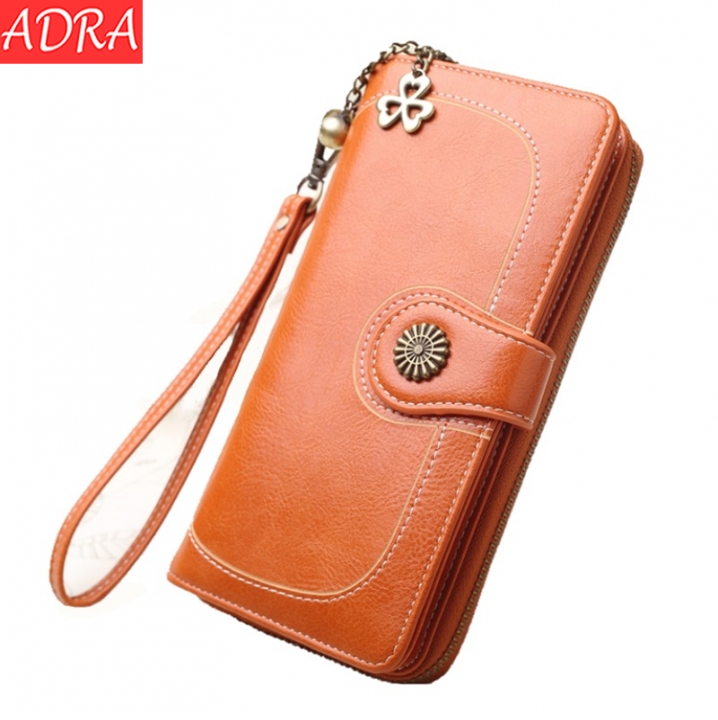 ADRA Fashion Ladies Mobile Phone Wallet Long Zip Clutch Card Holder Wallet handbag