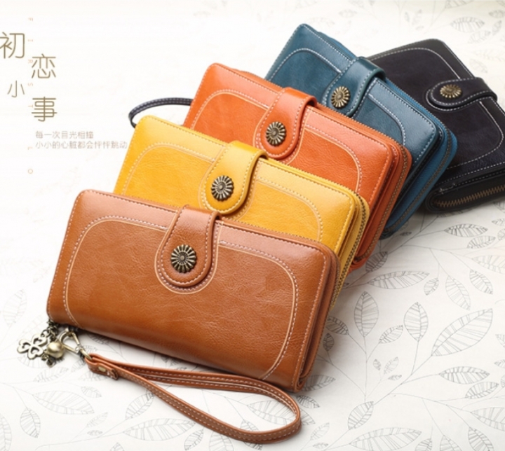 ADRA Fashion Ladies Mobile Phone Wallet Long Zip Clutch Card Holder Wallet handbag
