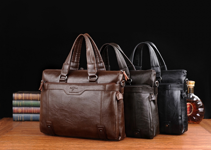 ADRA Men&apos;s Handbag High-capacity Business Briefcase Fashion Shoulder Messenger Bag