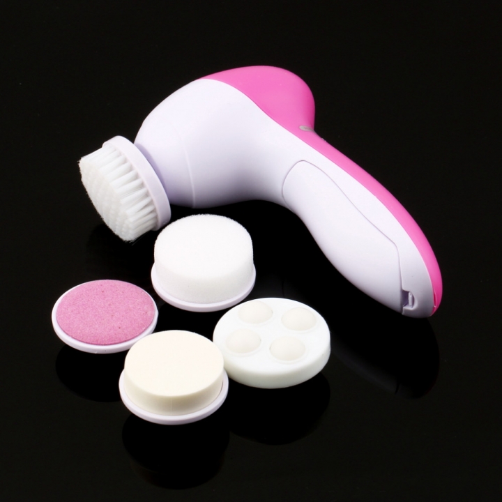 1pcs 5 in 1 Electric Wash Face Machine Facial Pore Cleaner Body Cleaning Massage Mini Skin Beauty