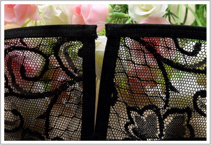 Women Hot Erotic Sexy Lingerie Open Bra Crotch Porno Lace Transparent Underwear Bra + T Pants