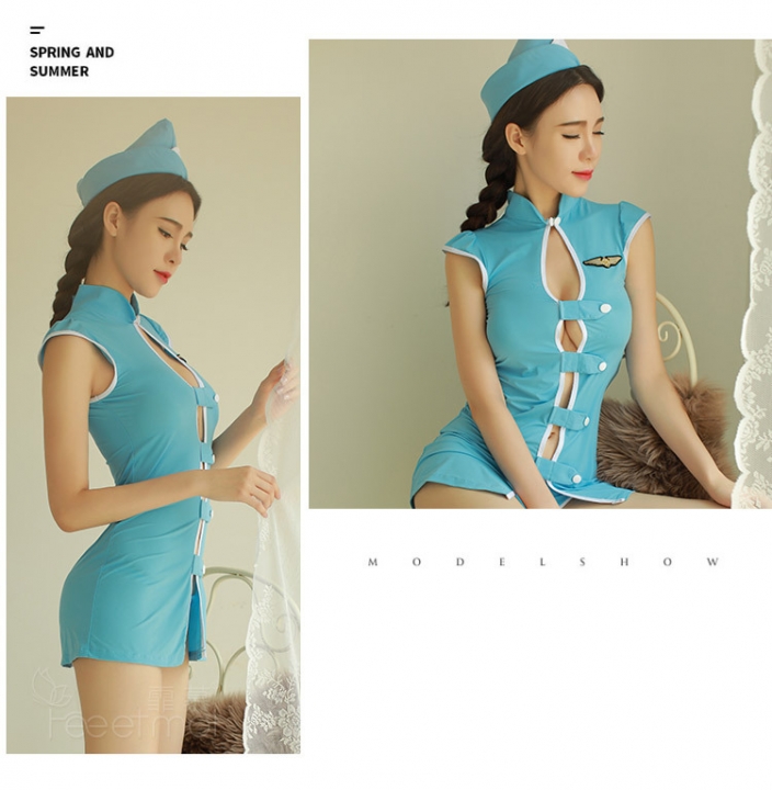 ADRA Air Stewardess Costume Sexy Women Cosplay Sexe Lingerie Erotic Lingerie Uniforms