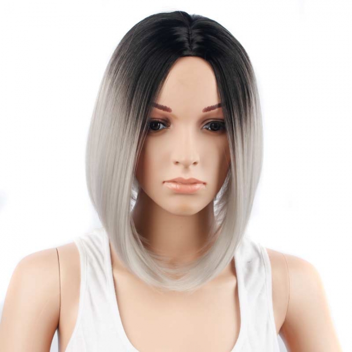 ADRA 13 inch women unique short gradient color wig party hair sexy wear new style wigs