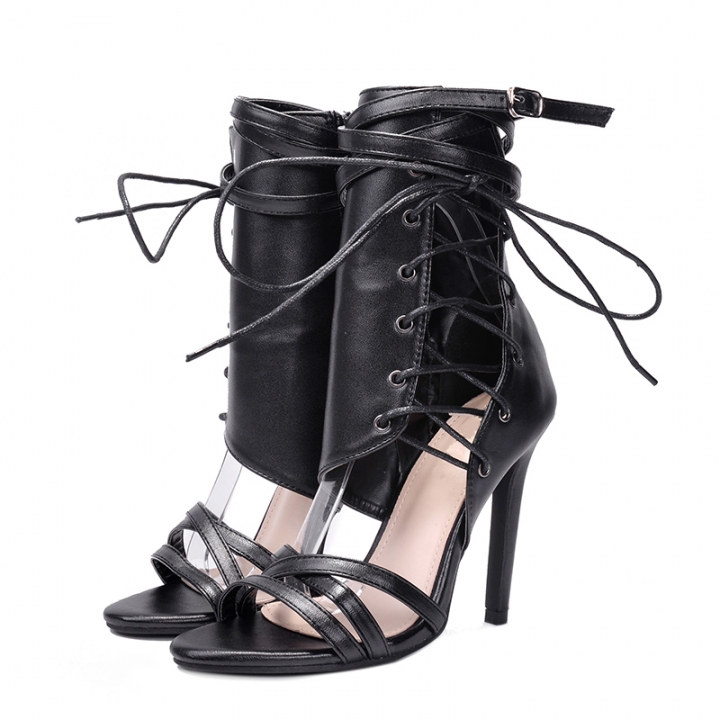 Fashion Pumps Gladiator Peep Toe Thin Heel Women High Heels Shoes Casual Lace Up Ankle Strap 35-43