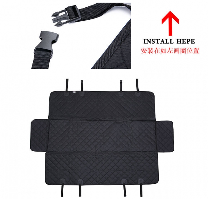 600D Oxford  Car Pet Seat Cushion Rear Bench Back Cover Mat Waterproof Anti-slip Foldable Car Mats