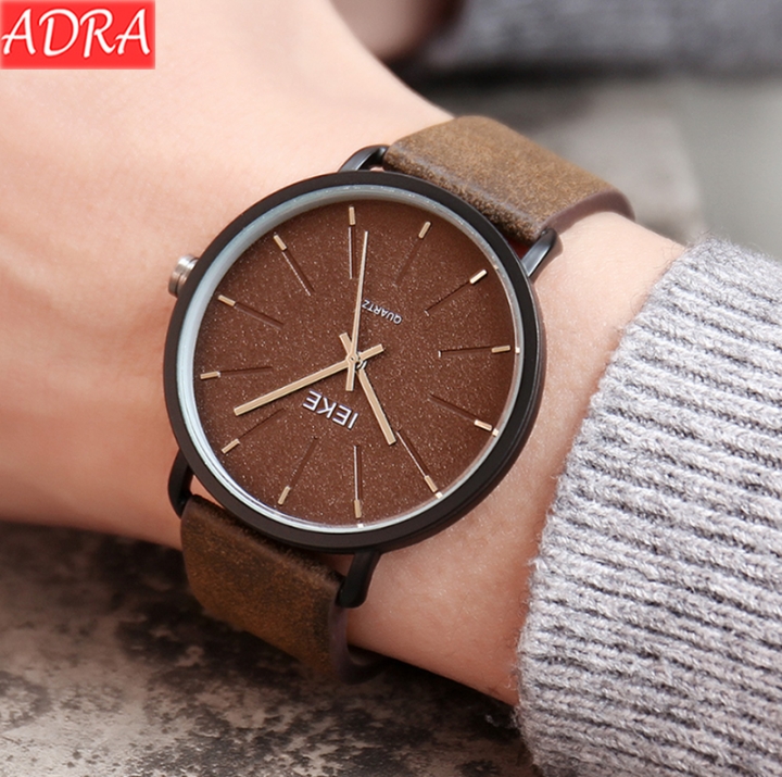 ADRA Simple Men&apos;s Watch Personality Fashion Belt Watch Waterproof Student Watch Quartz Watch