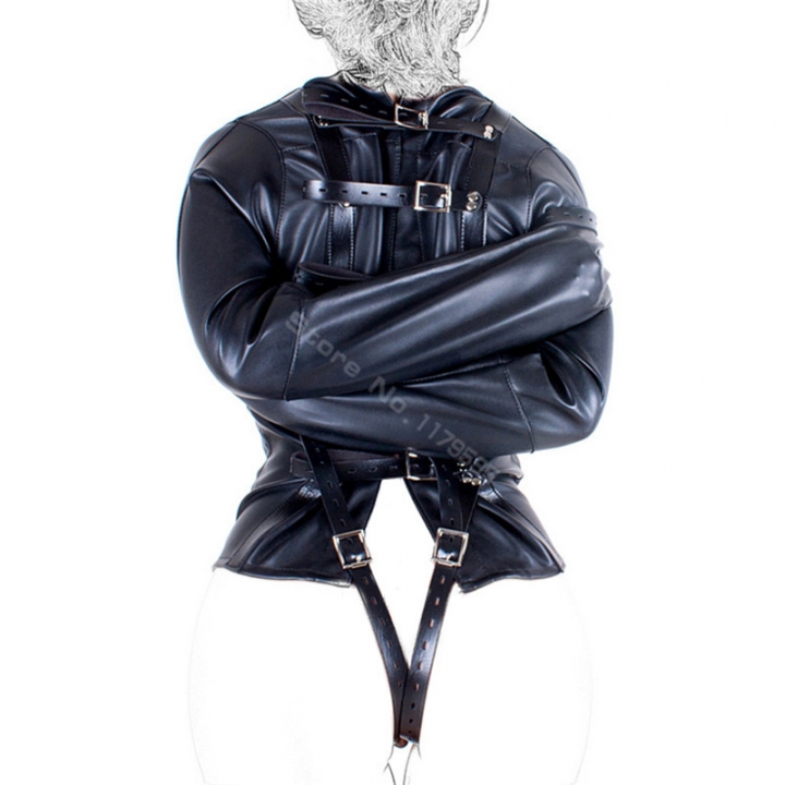 ADRA PU Leather Straitjacket BDSM Bondage Harness Women Adult Couple Game Straight Jacket Adjustable