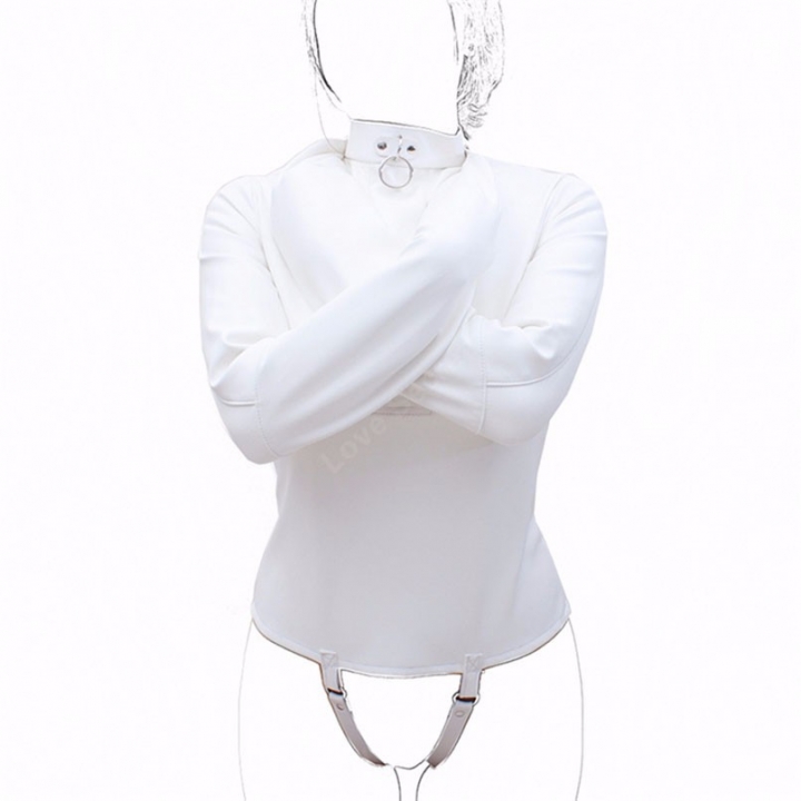 ADRA PU Leather Straitjacket BDSM Bondage Harness Women Adult Couple Game Straight Jacket Adjustable