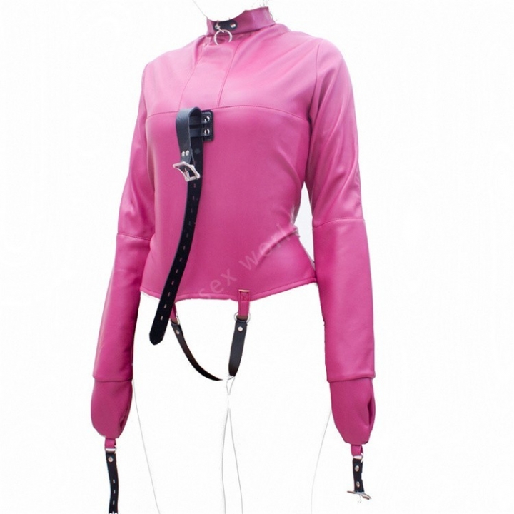 ADRA PU Leather Straitjacket BDSM Bondage Harness Women Adult Couple Game Straight Jacket Adjustable