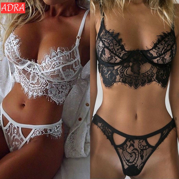 ADRA Women&apos;s Sexy Lingerie Babydoll Sleepwear Underwear Lace Dress G-string Nightwear