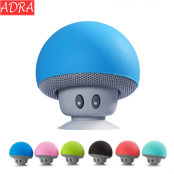 ADRA Mushroom Head Wireless Bluetooth Speaker Creative Portable Desktop Phone Holder Mini Speaker