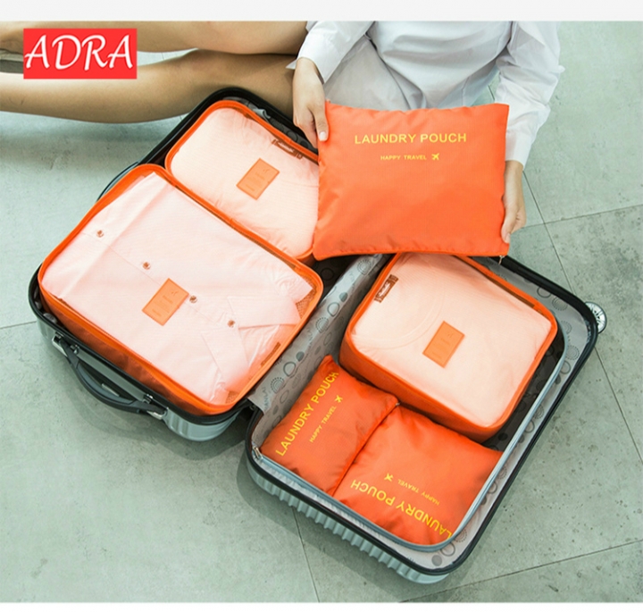 6PCS/Set Oxford Cloth Travel Mesh Bag In Bag Luggage Organizer Packing for Clothing