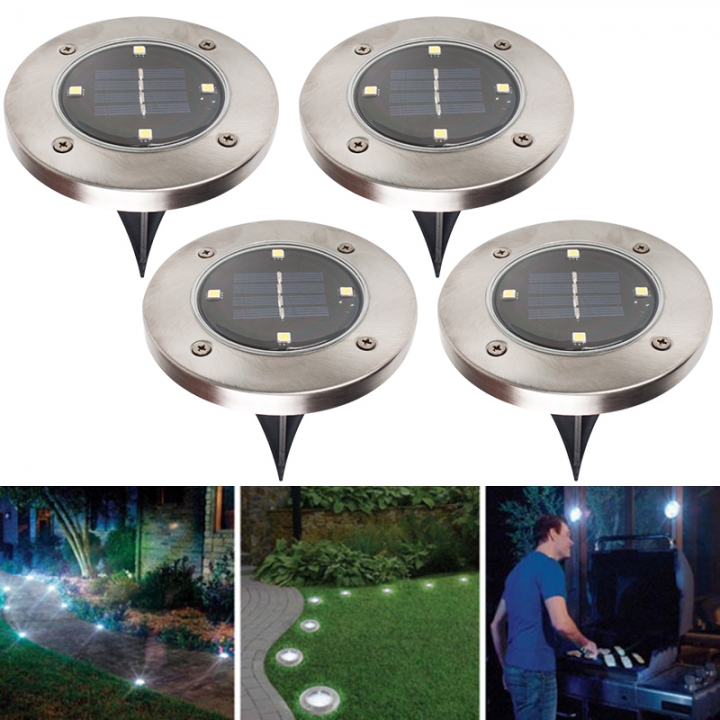 ADRA Waterproof LED Solar Power Buried Light 8 LEDs Ground Lamp Outdoor Path Way Garden Decor