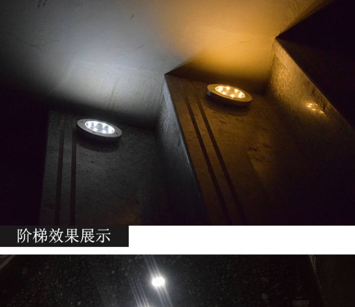 ADRA Waterproof LED Solar Power Buried Light 8 LEDs Ground Lamp Outdoor Path Way Garden Decor