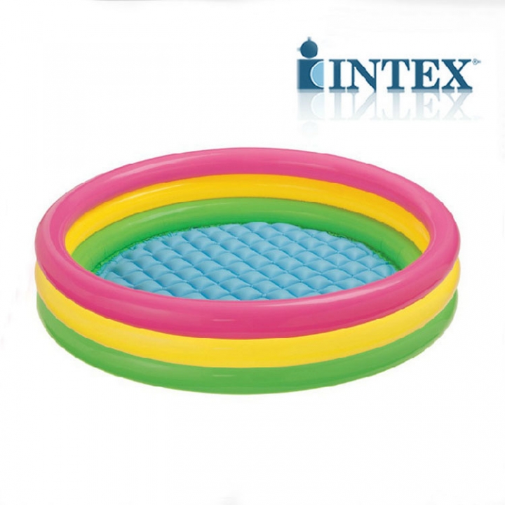INTEX big size 3 ring pvc inflatable above ground pool family kid child swimming water play pool