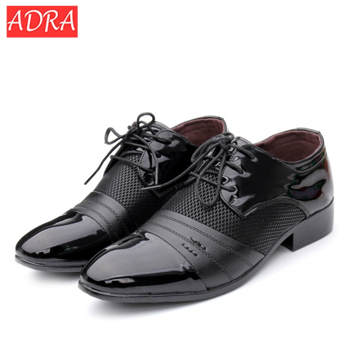 Men pu Leather Shoes Men&apos;s Flats Formal Shoes Classic Business Dress Wedding Shoes Luxury Brand