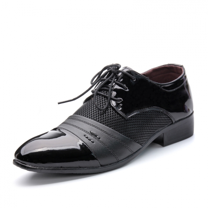 Men pu Leather Shoes Men&apos;s Flats Formal Shoes Classic Business Dress Wedding Shoes Luxury Brand
