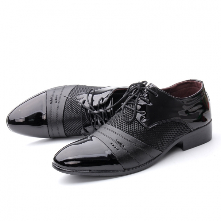 Men pu Leather Shoes Men&apos;s Flats Formal Shoes Classic Business Dress Wedding Shoes Luxury Brand