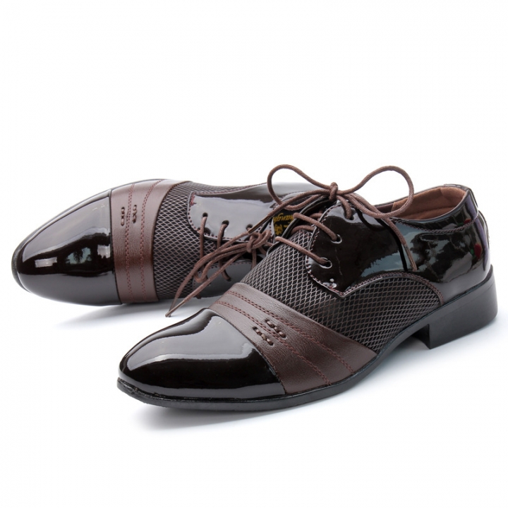 Men pu Leather Shoes Men&apos;s Flats Formal Shoes Classic Business Dress Wedding Shoes Luxury Brand