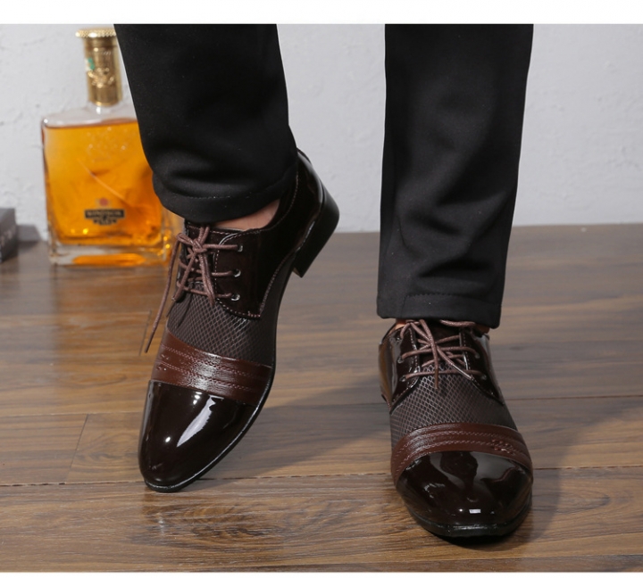 Men pu Leather Shoes Men&apos;s Flats Formal Shoes Classic Business Dress Wedding Shoes Luxury Brand