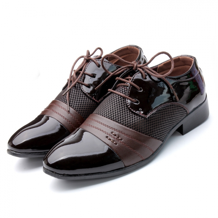 Men pu Leather Shoes Men&apos;s Flats Formal Shoes Classic Business Dress Wedding Shoes Luxury Brand