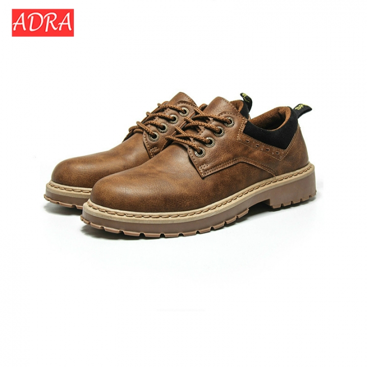 Men&apos;s Boots High Quality Martin Boots pu Leather Shoes Outdoor Casual Fashion Ankle Boot Lace-up