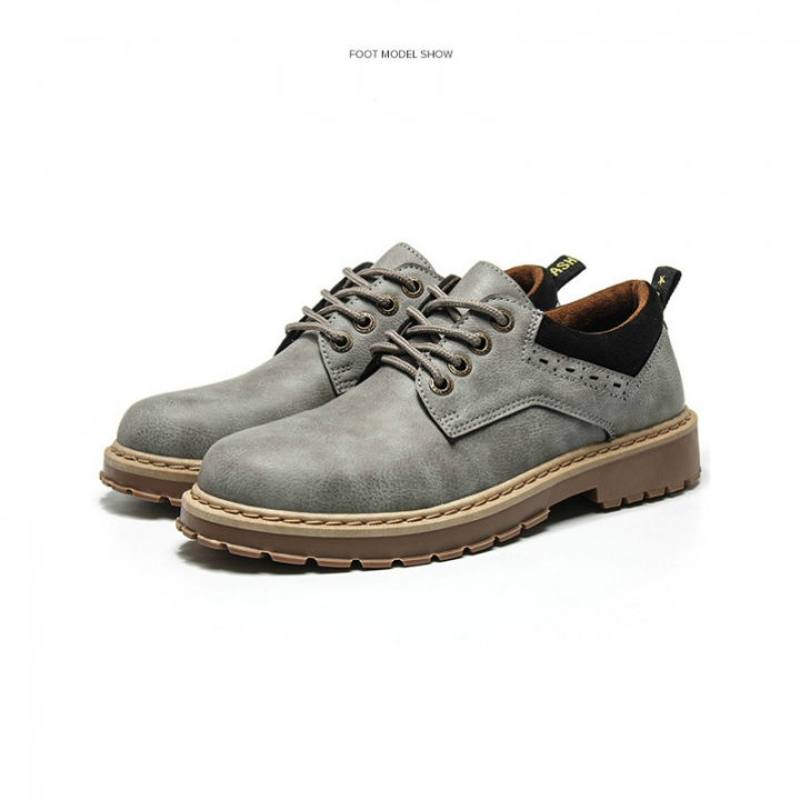 Men&apos;s Boots High Quality Martin Boots pu Leather Shoes Outdoor Casual Fashion Ankle Boot Lace-up