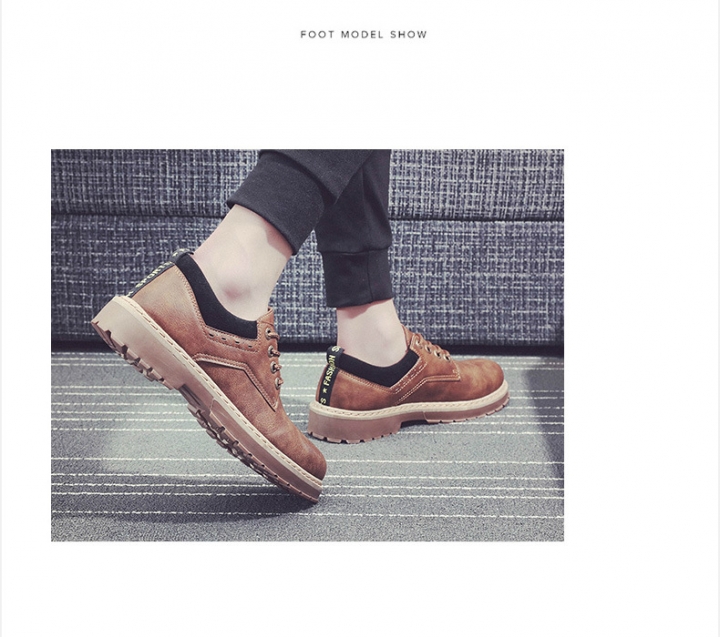 Men&apos;s Boots High Quality Martin Boots pu Leather Shoes Outdoor Casual Fashion Ankle Boot Lace-up