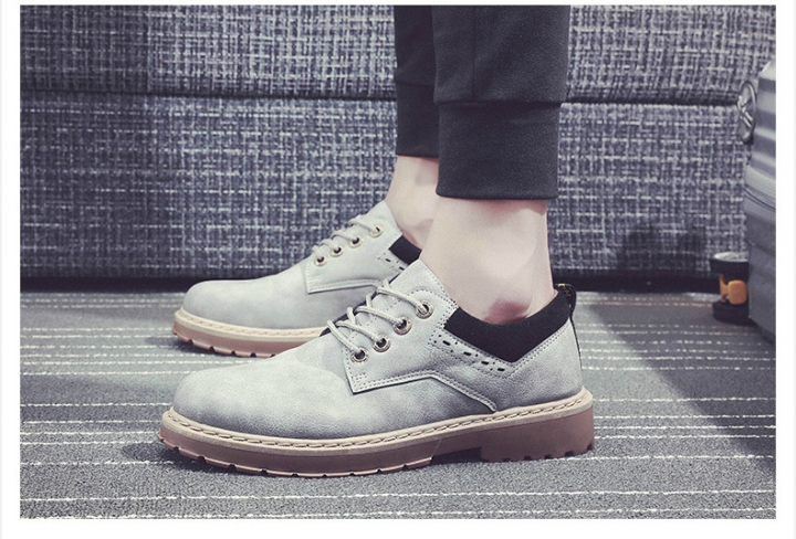 Men&apos;s Boots High Quality Martin Boots pu Leather Shoes Outdoor Casual Fashion Ankle Boot Lace-up
