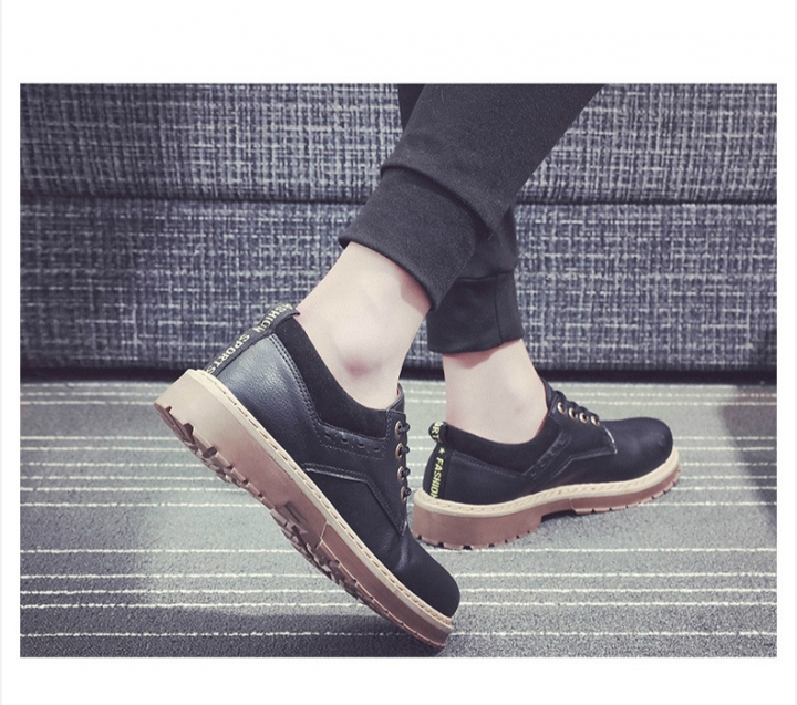 Men&apos;s Boots High Quality Martin Boots pu Leather Shoes Outdoor Casual Fashion Ankle Boot Lace-up