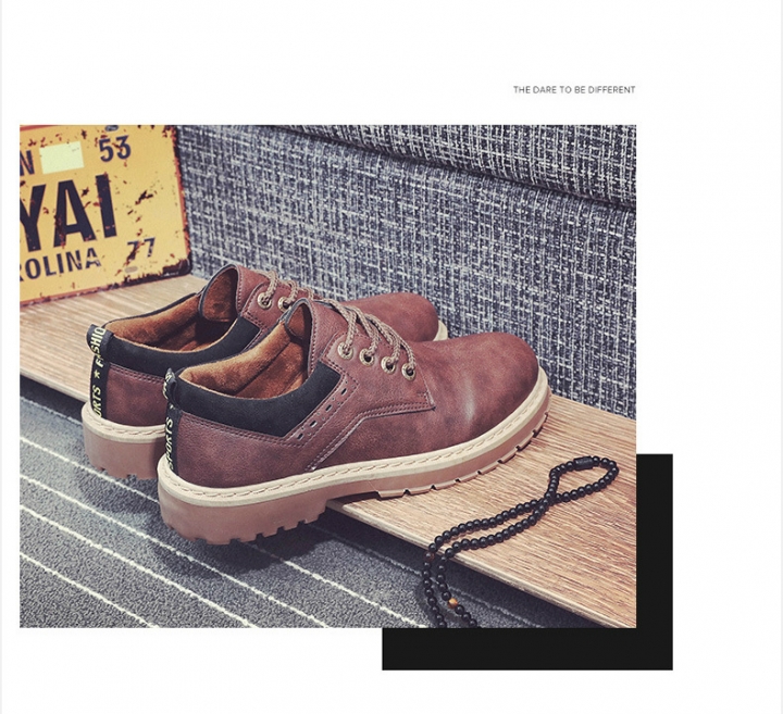 Men&apos;s Boots High Quality Martin Boots pu Leather Shoes Outdoor Casual Fashion Ankle Boot Lace-up
