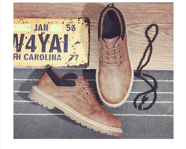 Men&apos;s Boots High Quality Martin Boots pu Leather Shoes Outdoor Casual Fashion Ankle Boot Lace-up