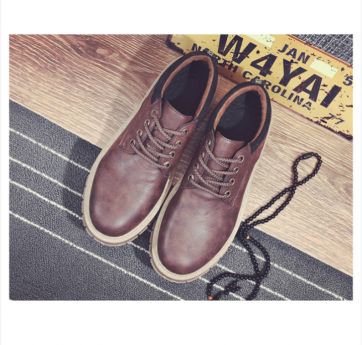 Men&apos;s Boots High Quality Martin Boots pu Leather Shoes Outdoor Casual Fashion Ankle Boot Lace-up