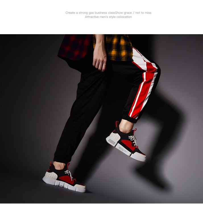 Men&apos;s Casual Shoes Running Ankle Boots High Quality Comfy Breathable Height Increasing Sneakers