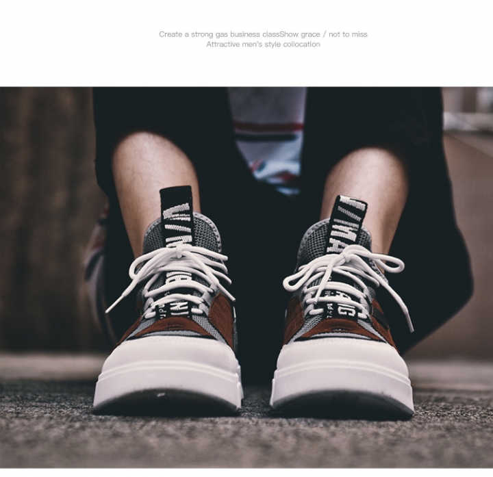 Men&apos;s Casual Shoes Running Ankle Boots High Quality Comfy Breathable Height Increasing Sneakers