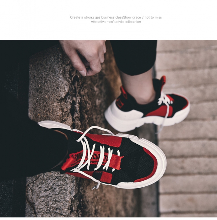 Men&apos;s Casual Shoes Running Ankle Boots High Quality Comfy Breathable Height Increasing Sneakers