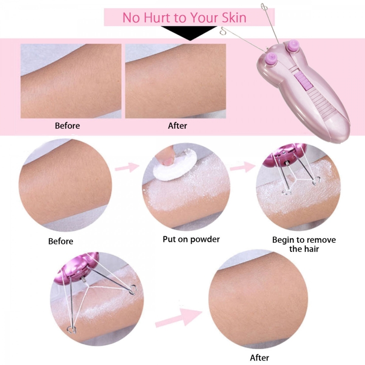 Mini Electric Body Neck Leg Face Facial Hair Remover Defeatherer Thread Epilator Shaver Removal