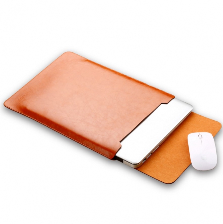ADRA macbook air/pro 11/12/13/15 inch Protective Laptop Bag Pu Case Cover Computer Pouch Mouse Pad