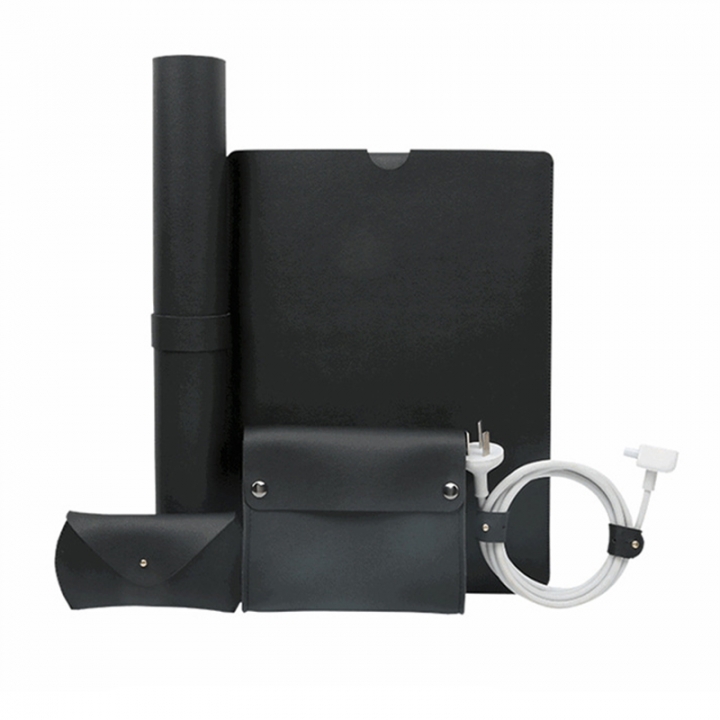 5 in 1 Set PU Leather Laptop Bag for Macbook Air Pro Retina 11 12 13 15 Case Notebook Cover