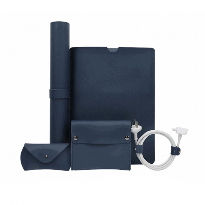 5 in 1 Set PU Leather Laptop Bag for Macbook Air Pro Retina 11 12 13 15 Case Notebook Cover