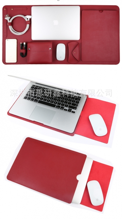 5 in 1 Set PU Leather Laptop Bag for Macbook Air Pro Retina 11 12 13 15 Case Notebook Cover