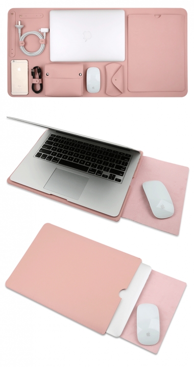 5 in 1 Set PU Leather Laptop Bag for Macbook Air Pro Retina 11 12 13 15 Case Notebook Cover