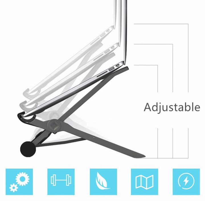 ADRA Portable Laptop Stand Adjustable Eye-Level Ergonomic For PC Laptop MacBook