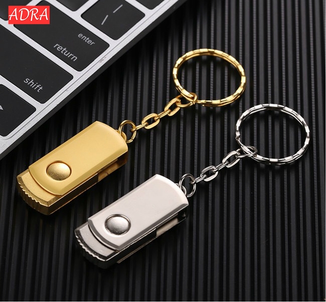 USB 2.0 flash drive Stainless Steel pen drive Metal pendrive usb stick with keychain thumbdrive