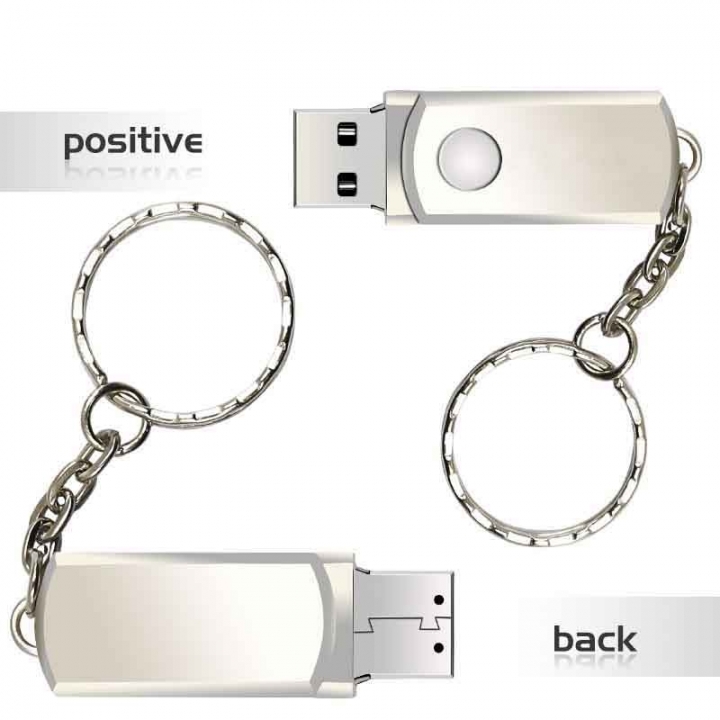 USB 2.0 flash drive Stainless Steel pen drive Metal pendrive usb stick with keychain thumbdrive