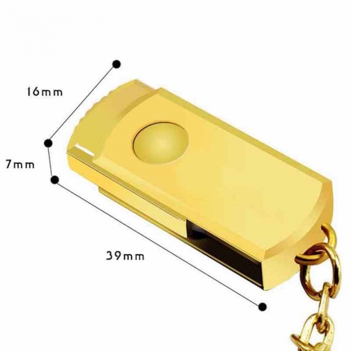 USB 2.0 flash drive Stainless Steel pen drive Metal pendrive usb stick with keychain thumbdrive