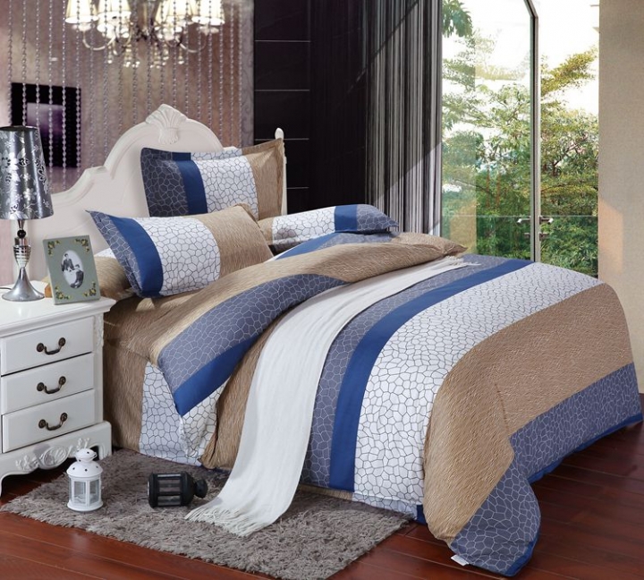 Bedding Sets Sweetheart Style Creativity Space Duvet Cover Set Quilt Cover Bed pink blue stripes